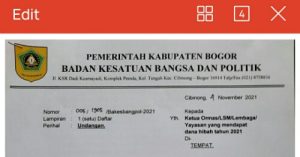 Diduga Jadi Bancakan Dana Hibah 1 (SATU) Miliar Lebih di Kesbangpol Kabupaten Bogor