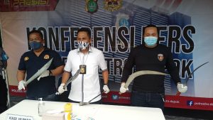 Satreskrim Polrestro Depok Tangkap 10 Tersangka Tawuran di Bojonggede