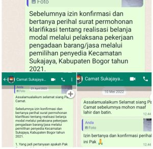 Belanja Modal Kecamatan Sukajaya Patut Dipertanyakan