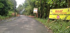 Memasuki Dua Pekan Lebih Proyek Peningkatan Jalan Nagsuh-Cileuksa Belum Ada Lagi Aktivitas Pengerjaan