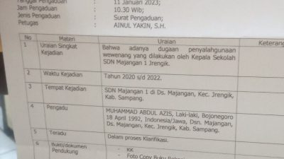 Kepala Sekolah SDN Majangan 1 Memilih Bungkam