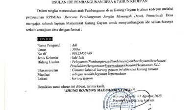 Pemdes Karang Gayam Buat Surat Edaran, Ada Apa ?