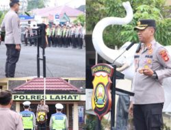 Kapolres Lahat Pimpin Apel Pagi Dan Pengarahan Seluruh Personil
