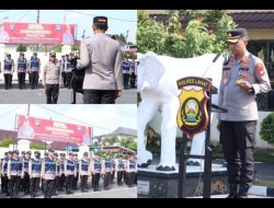 Kapolres Lahat Pimpin Apel Besar Bhabinkantibmas