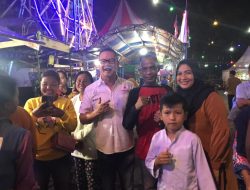 Kehadiran Mantan Bupati Lahat Suasana Pasar Malam Mendadak Meriah
