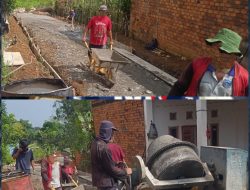 Proyek Jalan Coor Beton Cahup Ganya Diduga Dikerjakan Asal Jadi