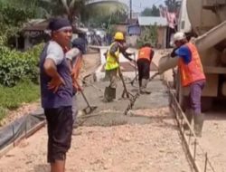 Pekerjaan Peningkatan Jalan Simpang SMPN.09 Desa Kebun (IX) Menuju Ponpes Anur Desa Tangkit Lama Diduga Asal Jadi.
