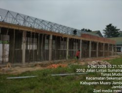 Pembangunan Ruang Praktek Siswa dan Ruang Labor SMKN 1 Muaro Jambi Dipersoalkan 