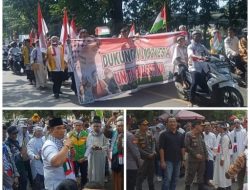 Aksi Bela Palestina, Ratusan Massa Padati Jalan Protokol Kota Lahat
